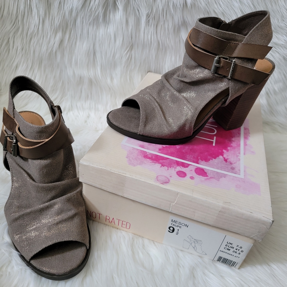 Not Rated Meson Ankle Boot, Size 9.5,New in the box, From the Buckle